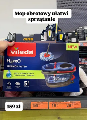 Mop obrotowy H2PRO Spin Mop System promocja w Biedronka