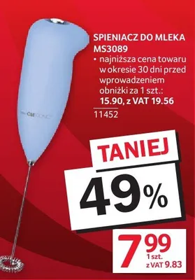 Spieniacz do mleka MS3089 promocja w Selgros