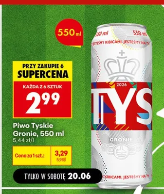 Piwo Tyskie Gronie promocja w Biedronka