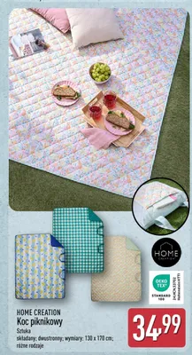 Koc piknikowy Home Creation 130x170cm promocja w Aldi