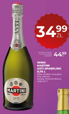 Wino musujące Martini Asti Sparkling promocja w Duży Ben