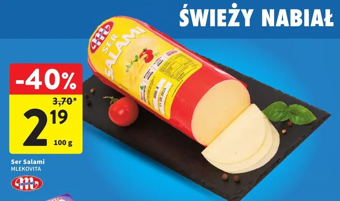 Ser Salami Mlekovita promocja w Intermarche