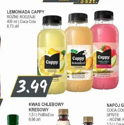 Lemoniada Cappy Truskawka promocja w Słoneczko
