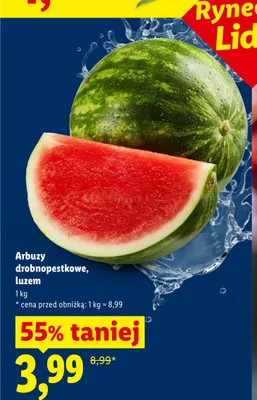 Arbuzy drobnopestkowe luzem promocja w Lidl