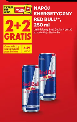 Napój energetyczny Red Bull promocja w Biedronka