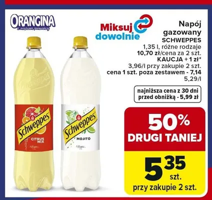Napój gazowany SCHWEPPES promocja w Carrefour Market