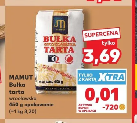 Bułka tarta wrocławska Mamut promocja w Kaufland