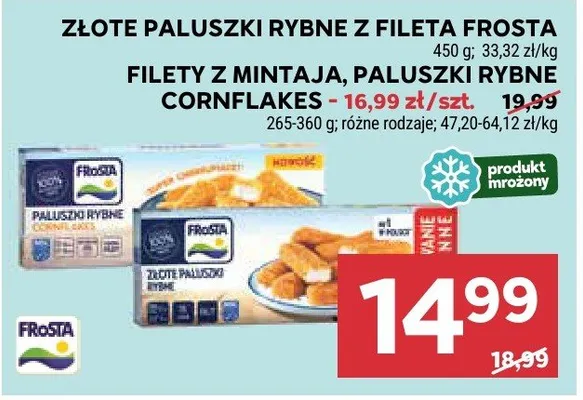 Filety z mintaja, paluszki rybne cornflakes promocja w Stokrotka
