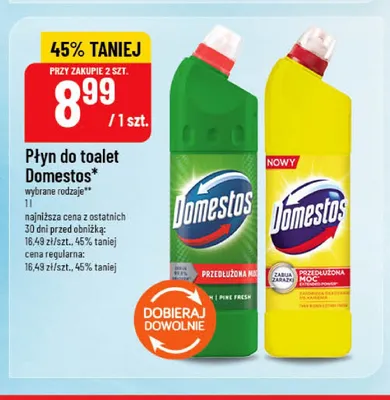 Płyn do toalet Domestos Extended Power promocja w POLOmarket