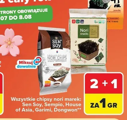 Chipsy nori Sempio promocja w Carrefour