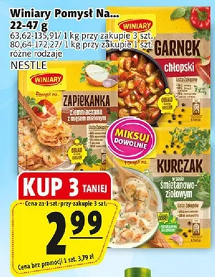 Danie gotowe Winiary Pomysł Na zapiekanka ziemniaczana z mięsem mielonym promocja w Prim Market