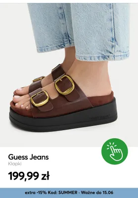 Klapki Guess Jeans promocja w eobuwie.pl