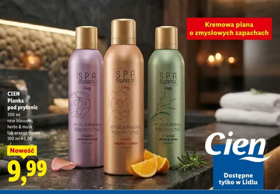 Pianka pod prysznic herbs & musk  promocja w Lidl