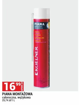 Piana montażowa Koelner całoroczna wężykowa promocja w Merkury Market