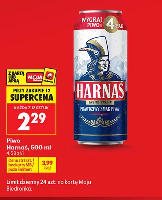 Piwo Harnaś promocja w Biedronka