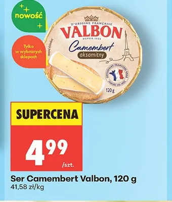 Ser Camembert Valbon promocja w Biedronka