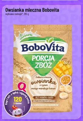 Owsianka mleczna BoboVita Porcja Zbóż mango-marakuja-banan promocja w POLOmarket