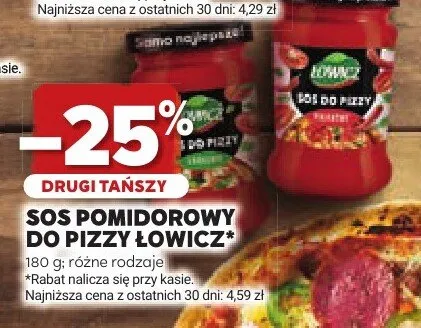 Sos pomidorowy do pizzy Łowicz promocja w Stokrotka