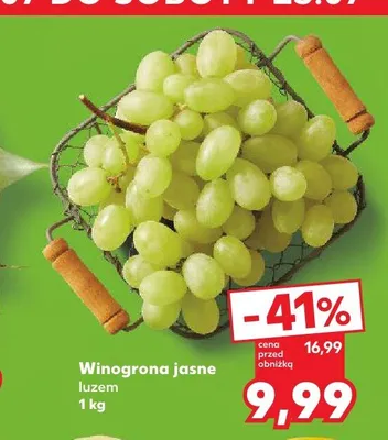 Winogrona jasne luzem promocja w Kaufland