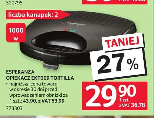 Opiekacz Esperanza Tortilla promocja w Selgros