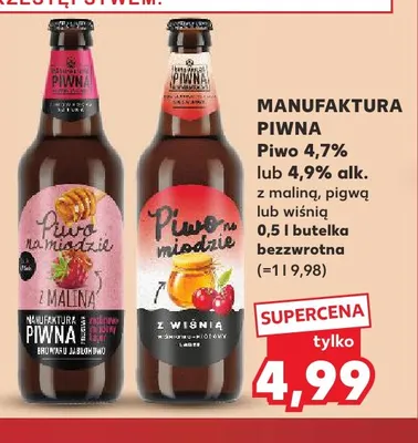 Piwo z wiśnią Manufaktura Piwna promocja w Kaufland