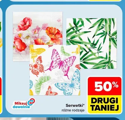 Serwetki papierowe promocja w Carrefour