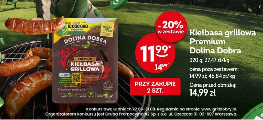 Kiełbasa grillowa Premium Dolina Dobra promocja w Żabka