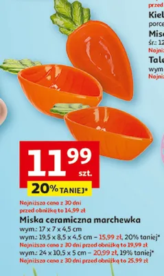 Miska ceramiczna marchewka promocja w Auchan