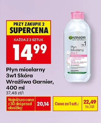 Płyn micelarny 3w1 Skóra Wrażliwa promocja w Biedronka