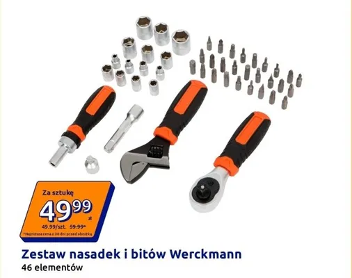 Zestaw nasadek i bitów Werckmann promocja w Action