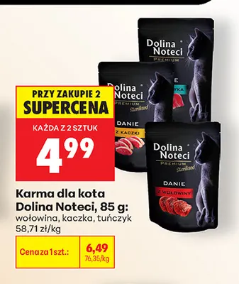 Karma dla kota Dolina Noteci kaczka promocja w Biedronka