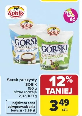 Serek pusysty różne rodzaje promocja w Carrefour Market