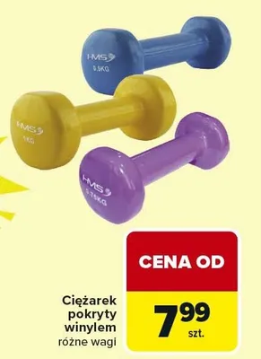 Ciężarek pokryty winylem różne wagi promocja w Carrefour
