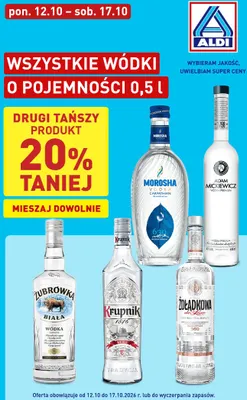 Wódka Adam Mickiewicz promocja w Aldi