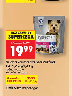 Sucha karma dla psa Perfect Fit promocja w Biedronka