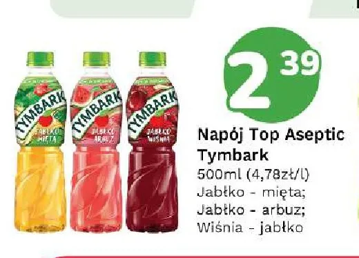 Napój Top Aseptic Tymbark jabłko - arbuz promocja w Limonka