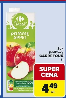 Sok jabłkowy promocja w Carrefour Express
