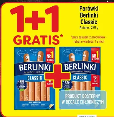 Parówki Berlinki Classic promocja w POLOmarket