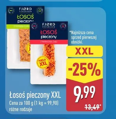 Łosoś pieczony XXL Fjørd z pieprzem cytrynowym promocja w Aldi