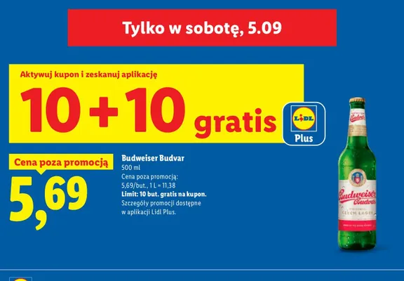Piwo Budweiser Budvar promocja w Lidl