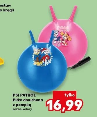 Piłka dmuchana z pompką Psi Patrol promocja w Kaufland