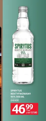 Spirytus rektyfikowany 95% promocja w Selgros