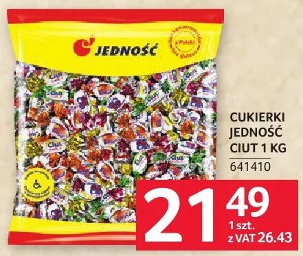Cukierki Jedność ciut 1 kg promocja w Selgros