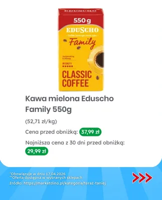 Kawa mielona Family promocja w Dino