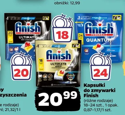 Kapsułki do zmywarki Finish Quantum promocja w Netto