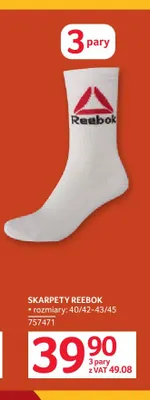 Skarpety Reebok 3-pak promocja w Selgros