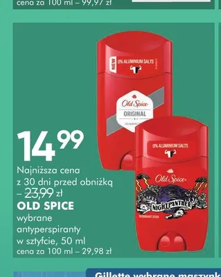 Antyperspirant w sztyfcie Old Spice Original promocja w Super-Pharm