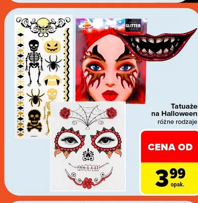 Tatuaże na Halloween promocja w Carrefour