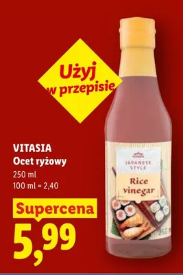 Ocet ryżowy Vitasia promocja w Lidl