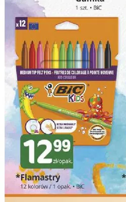Flamastry BIC Kids 12 kolorów promocja w Marketvita